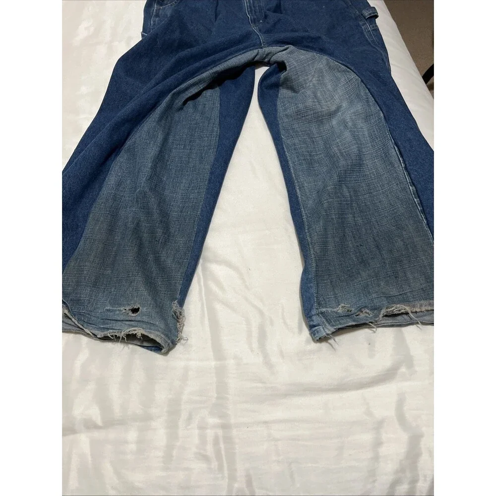 Carhartt Reworked Jeans Split Panel Two Tone Denim Custom Streetwear Thrashed